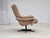Danish Swivel Armchair in Beige Furniture Fabric, 1970s For Sale - Image 6 of 18