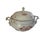 Vintage Hollóháza Hungary Porcelain Covered Soup Tureen - Hand Painted Rust Orange Floral & Gold Trim Pattern Sc / B For Sale - Image 4 of 7