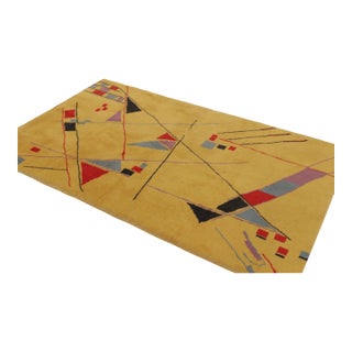Vintage Turkish Zeki Müren Rug Pair With Bold Abstract Design - Rug & Kilim For Sale