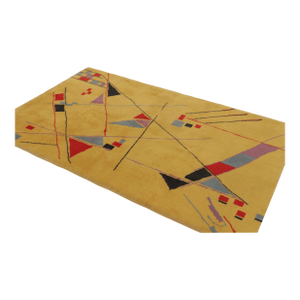 Vintage Turkish Zeki Müren Rug Pair With Bold Abstract Design - Rug & Kilim