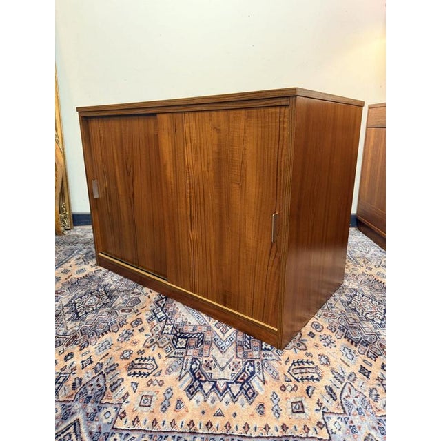 Mid-Century Modern Teak Sliding Sideboard For Sale - Image 4 of 7
