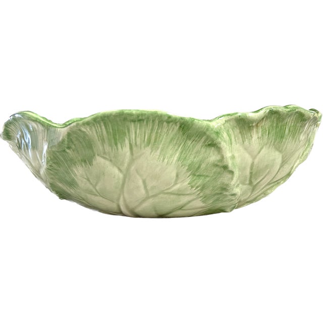 Vintage Fitz & Floyd Cabbage Leaf Serving Bowl Chairish