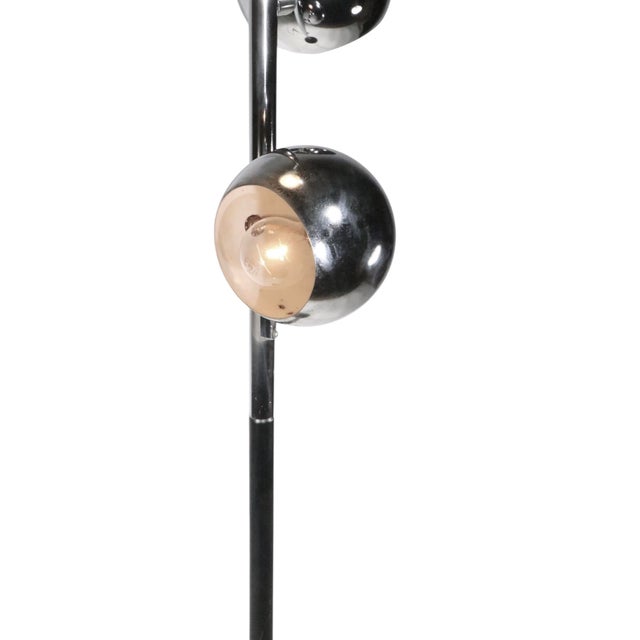 Mid 20th Century Space Age Mid Century Chrome Eyeball Floor Lamp Att. To Sonneman For Sale - Image 11 of 13