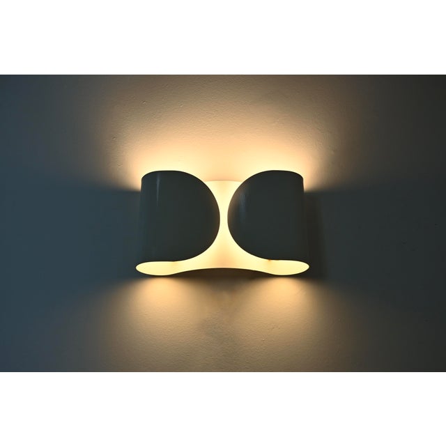 White White Foglio Wall Lamp by Tobia and Afra Scarpa for Flos, 1960s For Sale - Image 8 of 11
