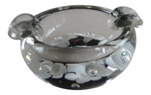 1970s Studio Art Glass Hand Blown Paperweight or Ashtray in Mint Condition.
