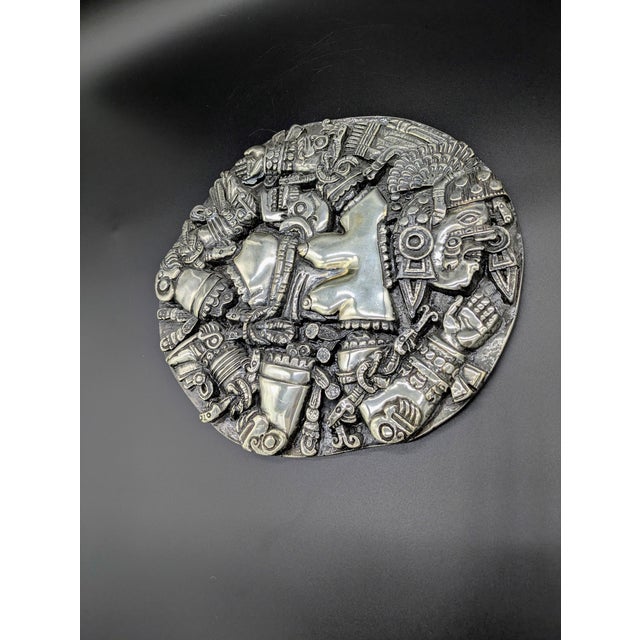 Early 21st Century Aztec Coyolxauhqui Relief by d'Argenta (.925 Silver) For Sale - Image 5 of 7