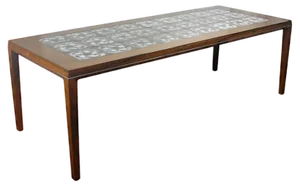 Vintage Danish Rosewood Coffee Table by Nils Thorsson & Severin Hansen for Haslev, 1960s