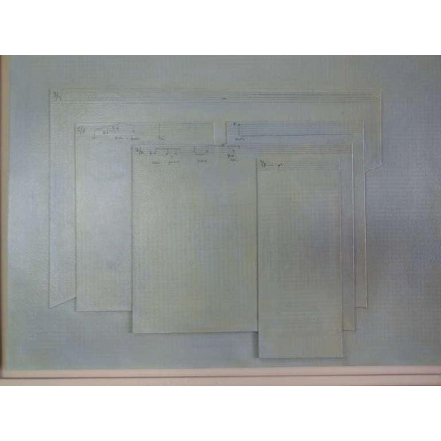 Naftali Golomb, Luciano Berio's Epiphany Large Abstract Collage Israeli Painting, 1986 For Sale - Image 4 of 8