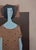 Mid-Century Modern 'Woman With a Red Flower' Vintage Figurative Oil Painting by Swedish Artist Fabian Lundqvist (1913-1989), Framed For Sale - Image 10 of 10