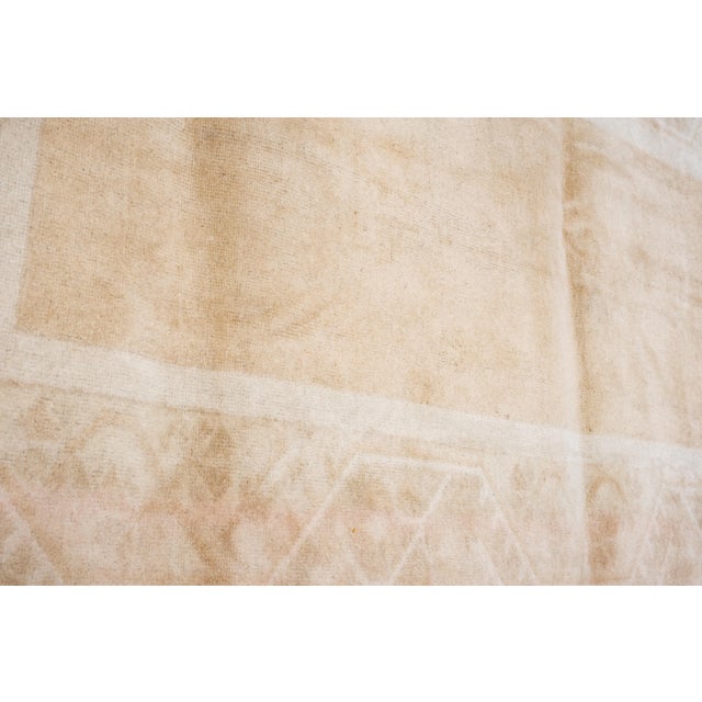 Sand Vintage Turkish Oushak Rug With Pastel Color 5'4'' X 8'4'' For Sale - Image 8 of 11