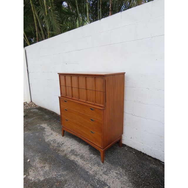 Kent Coffey Parkway Mid Century Modern Tall Chest of Drawers Highboy 6386 For Sale - Image 15 of 16