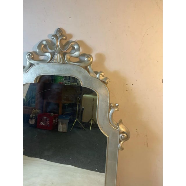 Modern 1970s Modern Art Nouveau Silvered Revival Mirror For Sale - Image 3 of 10