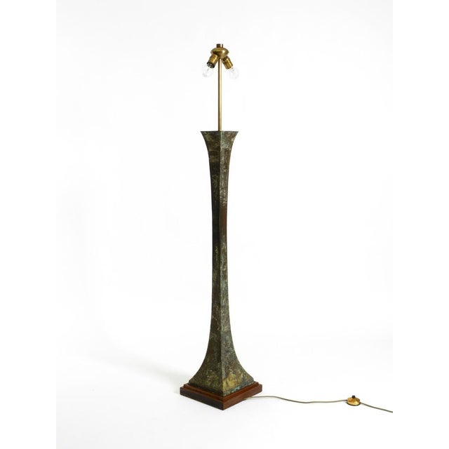 Metal Bronze Verdigris Floor Lamp by Stewart Ross James for Hansen Lighting, USA, 1960s For Sale - Image 7 of 18