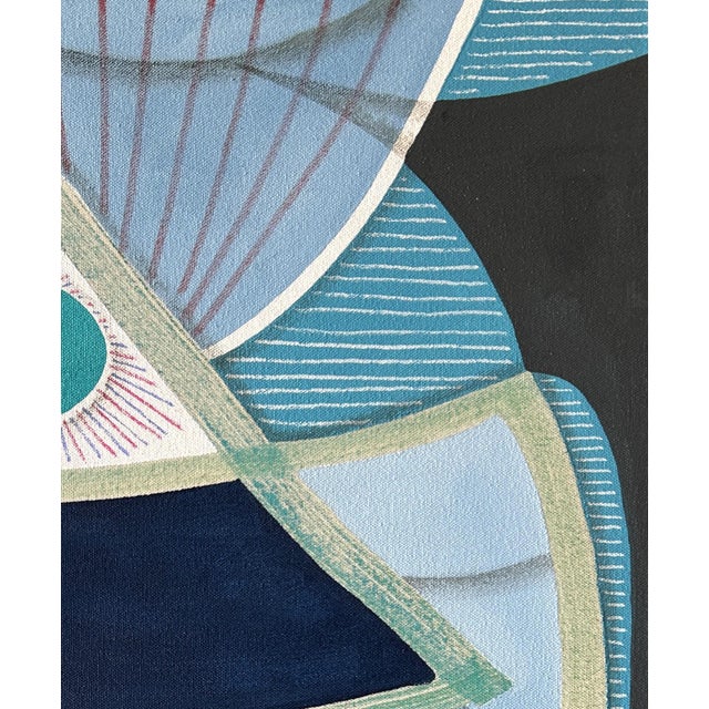 Max Manning “Untitled (CVS271)” Contemporary Blue, Teal, & Pink Geometric Abstract Painting, 2024 For Sale - Image 4 of 8