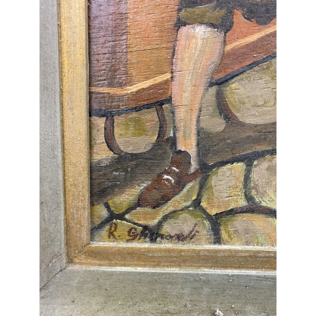 Roberto Gherardi, Aux fourneaux, 1980, Oil on Wood, Framed For Sale - Image 4 of 7