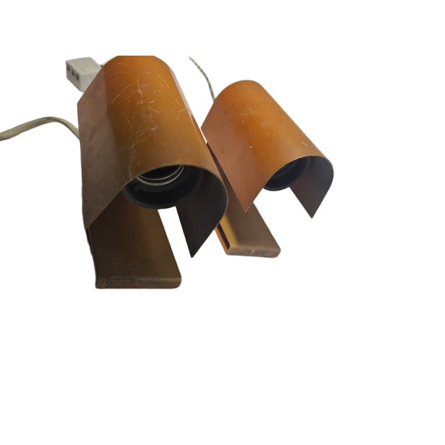 Orange Art Deco Sconces, Poland, 1970s, Set of 2 For Sale - Image 8 of 9