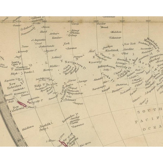 Antique Map of the Western Hemisphere with Highest Mountains Table, 1858 For Sale - Image 6 of 9