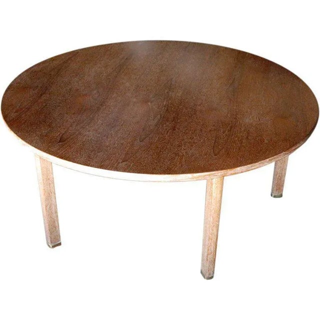 Brown Edward Wormley for Dunbar Cerused Oak Coffee Table For Sale - Image 8 of 8