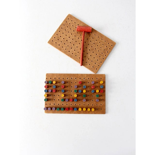 Vintage Peg Board Toy Set For Sale - Image 6 of 6
