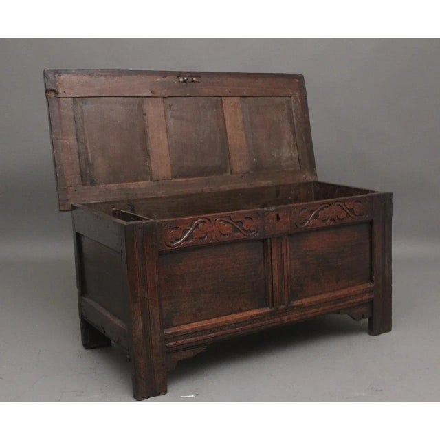 18th Century Oak Coffer, 1740s For Sale - Image 6 of 10