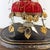 Metal Antique French Napoleon III Ormolu Marriage Globe with Red Velvet Cushion Display, 1890s For Sale - Image 7 of 13