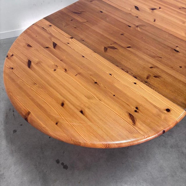 Round / Oval Pine Dining Table from Glostrup, 1970s For Sale - Image 10 of 15