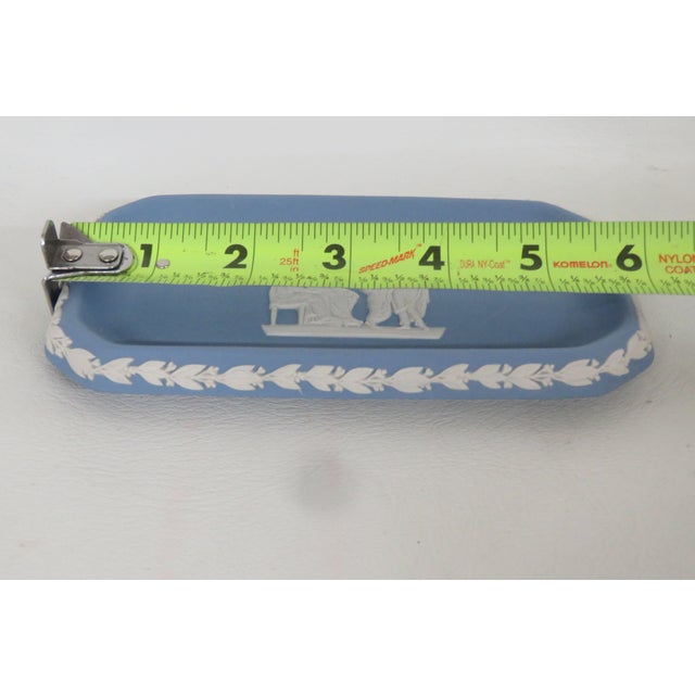 Wedgwood Jasperware Blue Tray Rectangular Trinket Pin Dish Plate British 4683b For Sale - Image 14 of 14