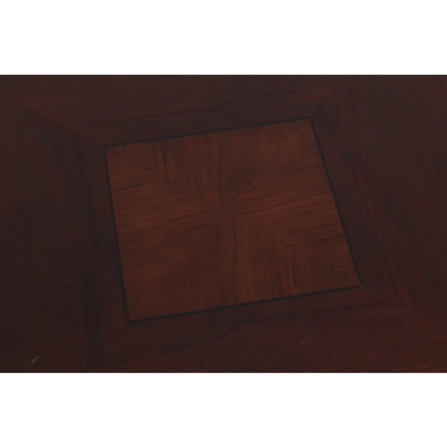 Wood Mahogany Large Carved Cocktail Coffee Table For Sale - Image 7 of 16