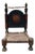 Antique Afghan / Nuristani Folk Art Chair, Hand-Painted Polychrome Wood & Woven Seat For Sale