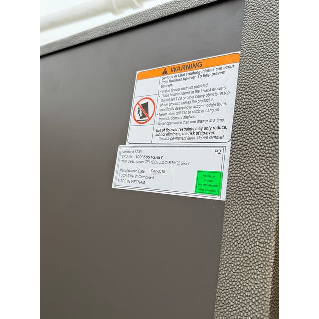 Restoration Hardware Graydon Shagreen Cabinet For Sale - Image 12 of 12