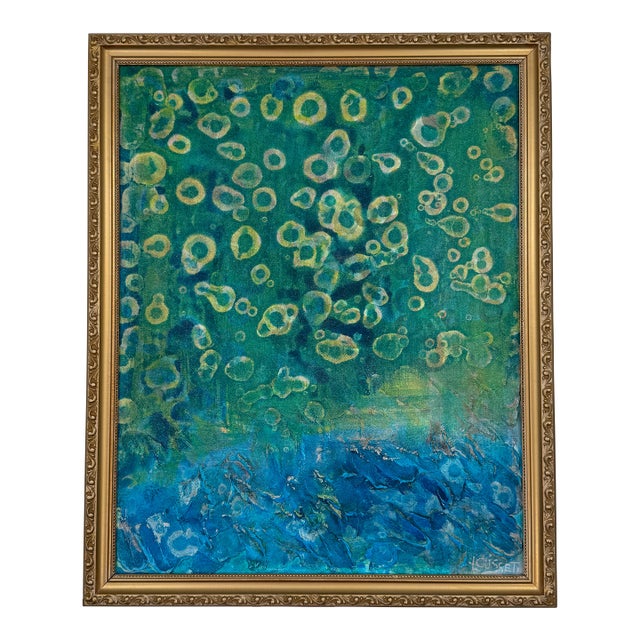 Laura Clisset “Night of Revelation” Original Mixed Media Abstract Painting For Sale