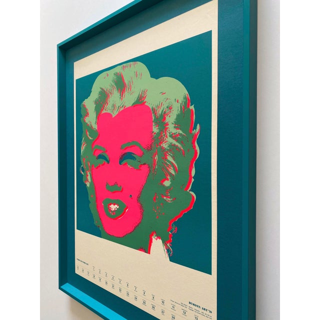 Andy Warhol Vintage 1970 Mid Century Modern Framed Pop Art Serigraph Calendar Print " Marilyn " 1967 For Sale - Image 14 of 16