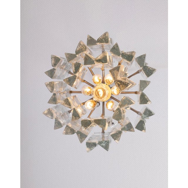 Vintage Murano Ice Glass Chandelier from Kalmar, 1970s For Sale - Image 9 of 17