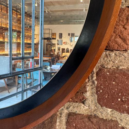 Round Teak Mirror – Denmark (1960s)