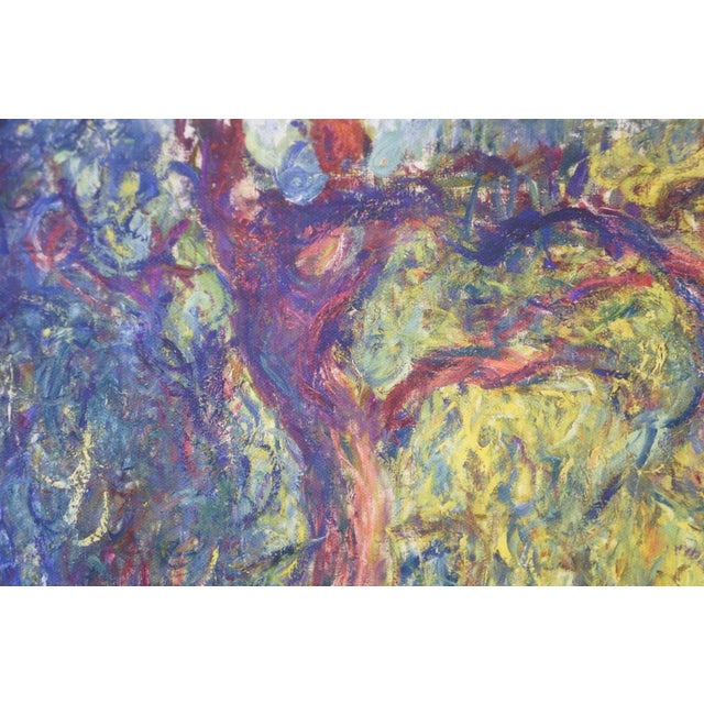 Vintage Weeping Willow Tree Framed Print After Claude Monet 25" For Sale - Image 11 of 12