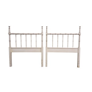 Faux Bamboo Twin Headboards - A Pair For Sale