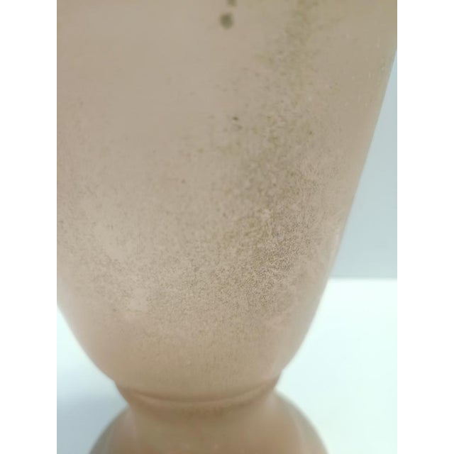 Beige Peach Pink and White Scavo Glass Amphora Vase from Seguso, 1960s For Sale - Image 8 of 13