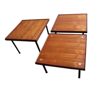 Set of Three Rosewood "Konvival" Tables/Settee by Fabrizio Bruno for Klan Italy