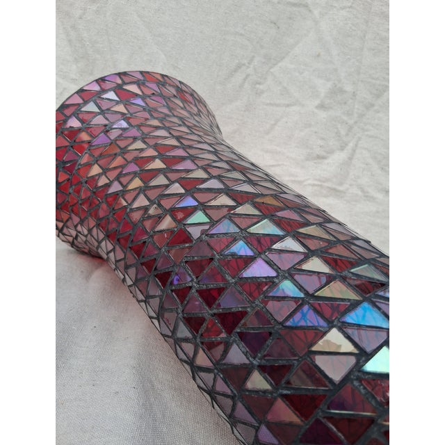 Vintage Pair of Mosaic Vases - A Pair For Sale - Image 4 of 11