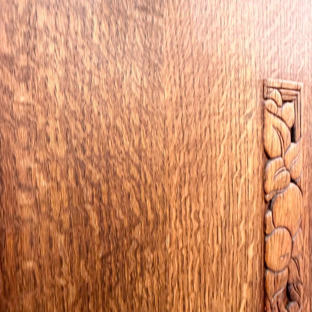 Antique Tiger Oak Hall Tree For Sale - Image 11 of 12