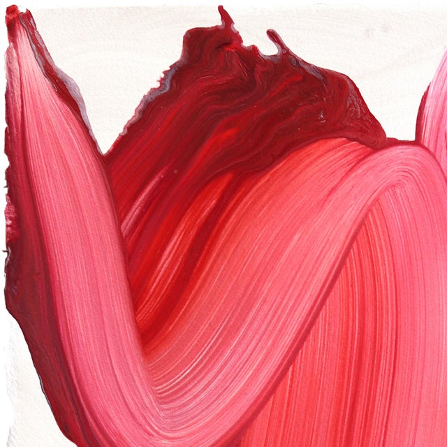 2020s Avp_1628 - Original Abstract Red Tone Contemporary Acrylic Painting on Paper by Alex Voinea For Sale - Image 5 of 8