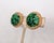 Vintage 1965 Signed Napier Round Goldtone Carved Faux-Jade Clip Earrings-2 Pieces For Sale In Philadelphia - Image 6 of 7
