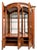 Baroque Luxury Marzorati Italian 3-Door Vitrine Cabinet With Gilt Details, Lighting & Mirrored Back For Sale - Image 3 of 12
