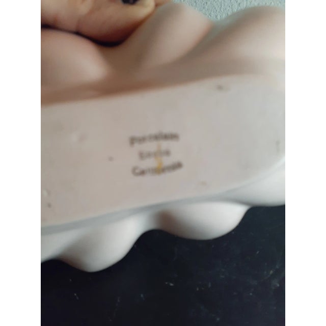 Art Deco 1960s Porcelain Beebe California Floral Ruffled Bowl For Sale - Image 3 of 7