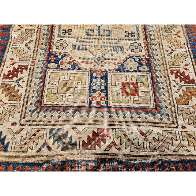 Antique Karachov Kazak Runner, Hand-Woven Wool, Caucasus, Late 1800s, 3' x 9' For Sale - Image 12 of 14