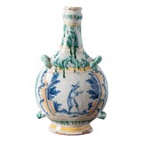Blue & Green Bottle from Nevers Faience, 1750s For Sale