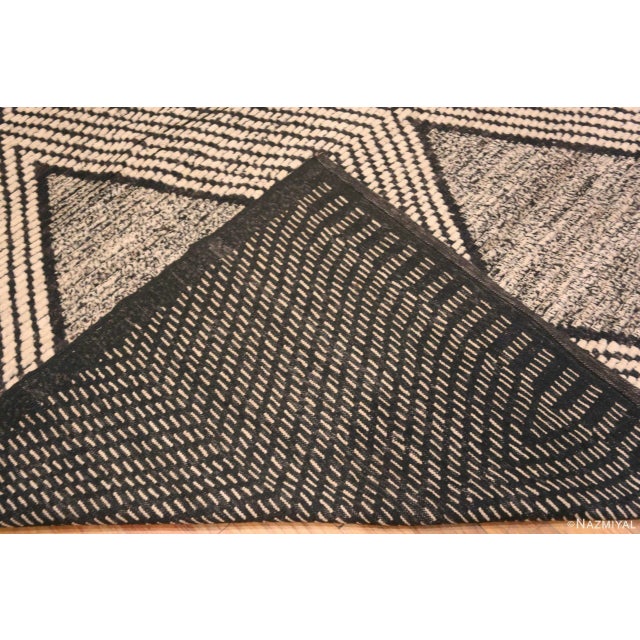 Gray Nazmiyal Collection Diamond Design Modern Large Area Rug For Sale - Image 8 of 8