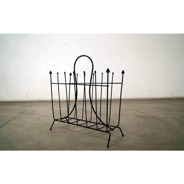 Mid-Century Modern 1950’s Mid-Century Modern Arthur Umanoff Style Magazine Rack For Sale - Image 3 of 11