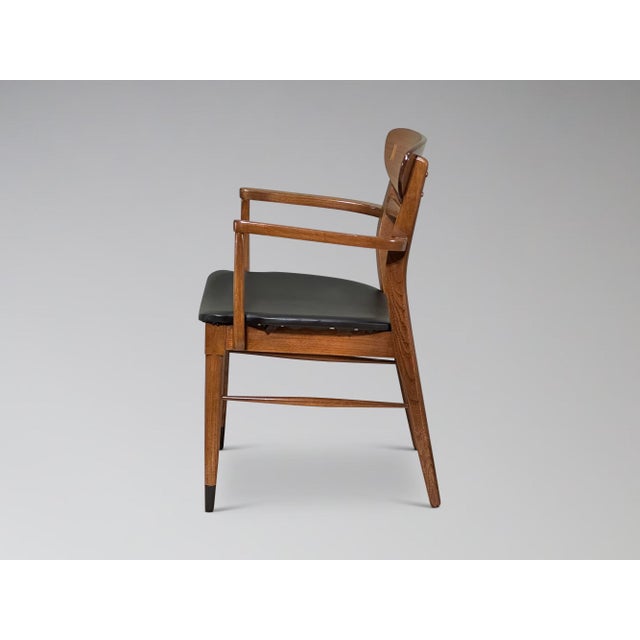 1960s Restored Lane Acclaim Walnut Dining Chairs Set of 7 For Sale - Image 5 of 17