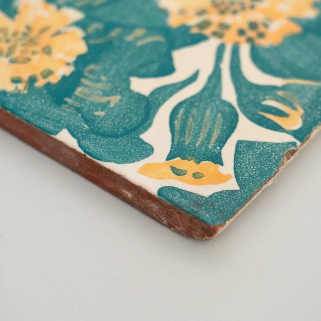 Spanish Decorative Ceramic Tiles of Casa Vicens by Antoni Gaudí, 1888, Set of 2 For Sale - Image 9 of 13